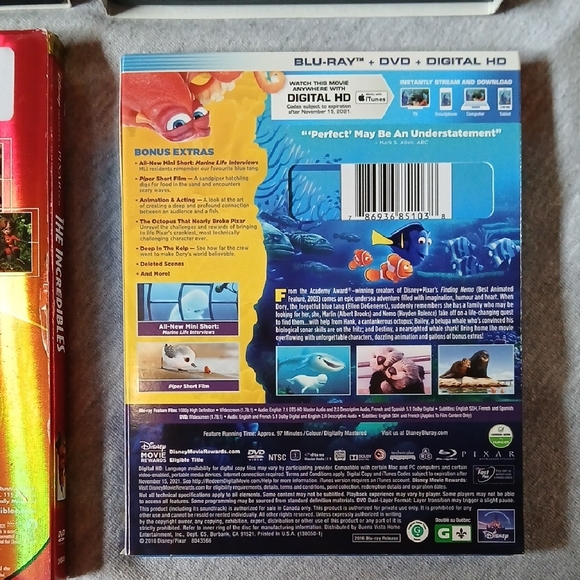 Disney Pixar DVD Collection: Cars, The Incredibles, Finding Dory - Picture 3 of 13